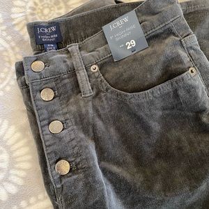 J. Crew High Rise Skinny Corduroy Jeans NWT